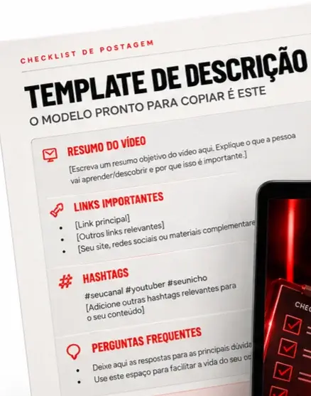 Modelo de descrição pronto para copiar